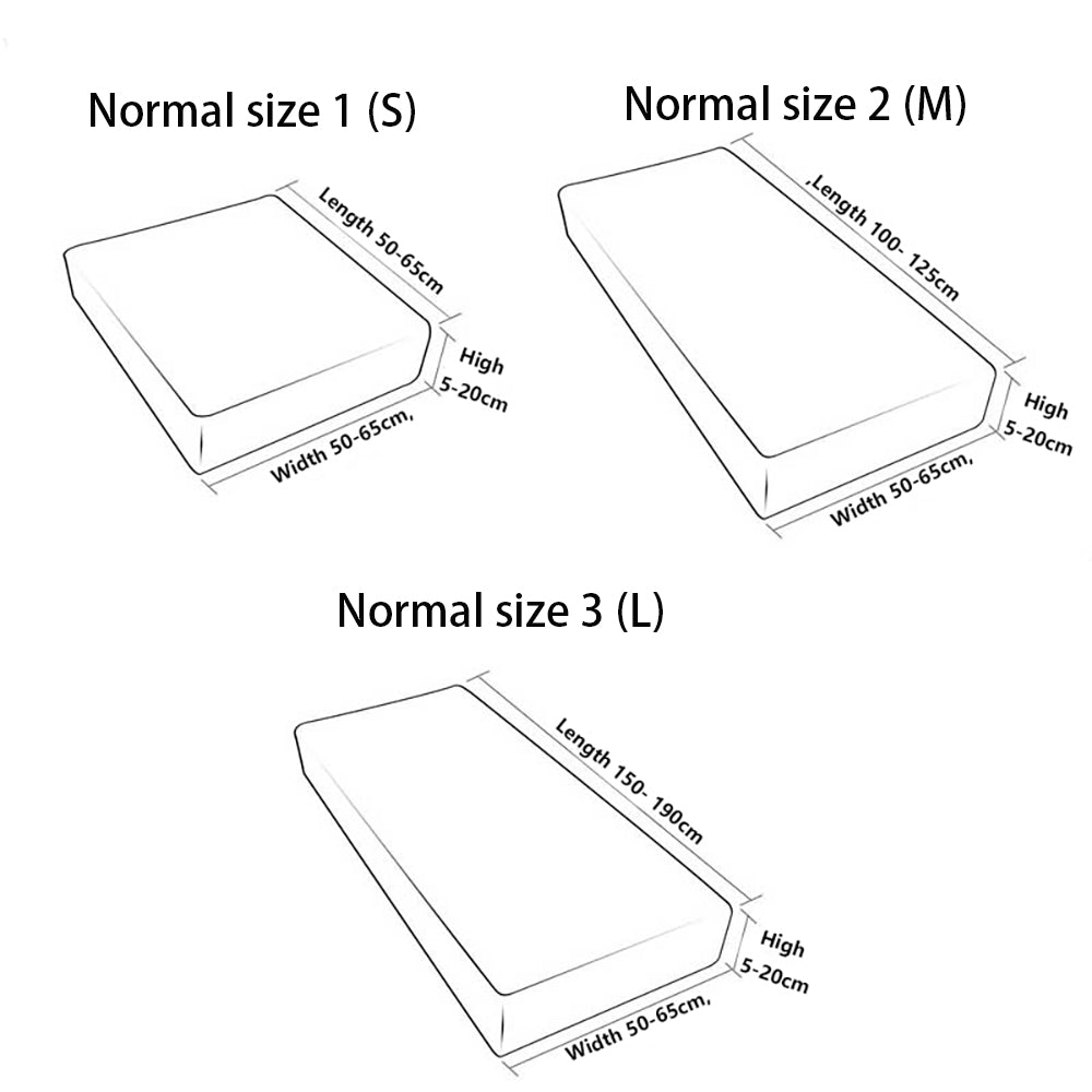 Protection canapé croquis avec mesures pour taille normal