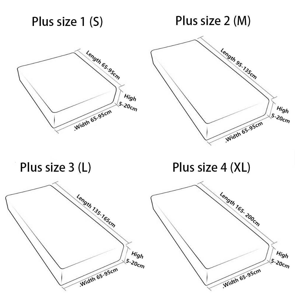 Protection canapé croquis avec mesures pour grande taille