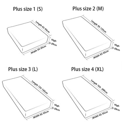 Protection canapé croquis avec mesures pour grande taille