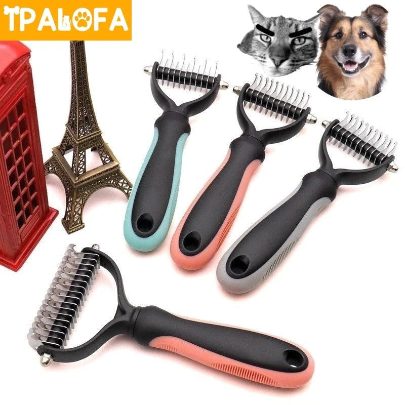 Professional Dog and Cat Grooming Brush for Matted and Curly Fur - Effective Hair Remover and Care Tool