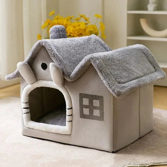 Niche Chien - ComfortableDogHouse™ - Gris Toiture Double - Dogscie