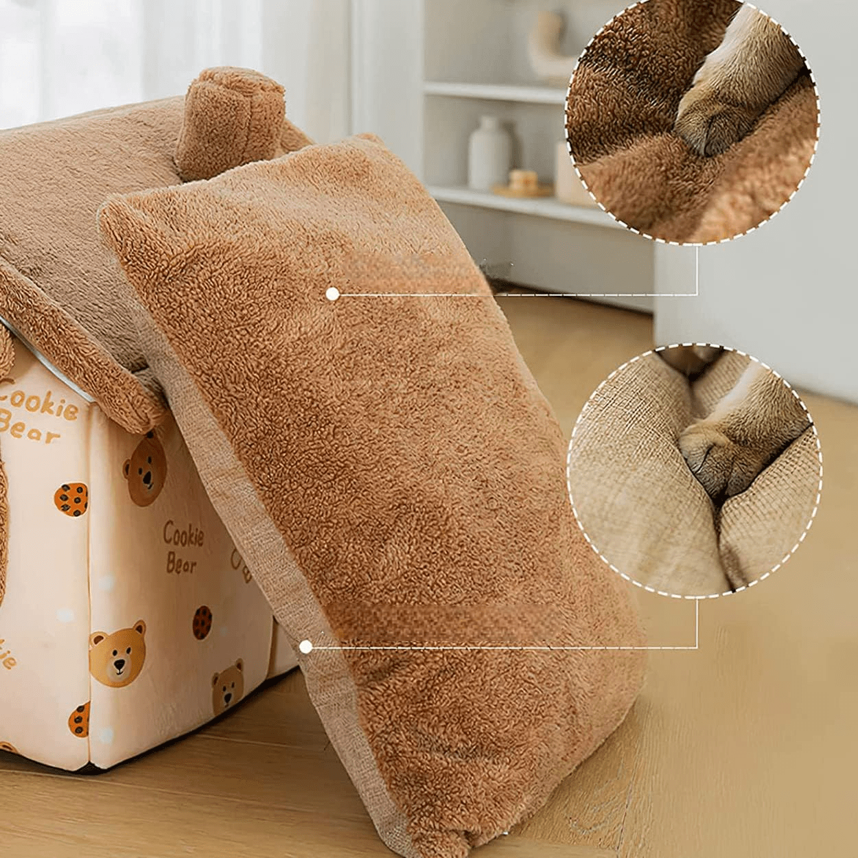 Niche Chien - ComfortableDogHouse™ - Marron Ours - Dogscie