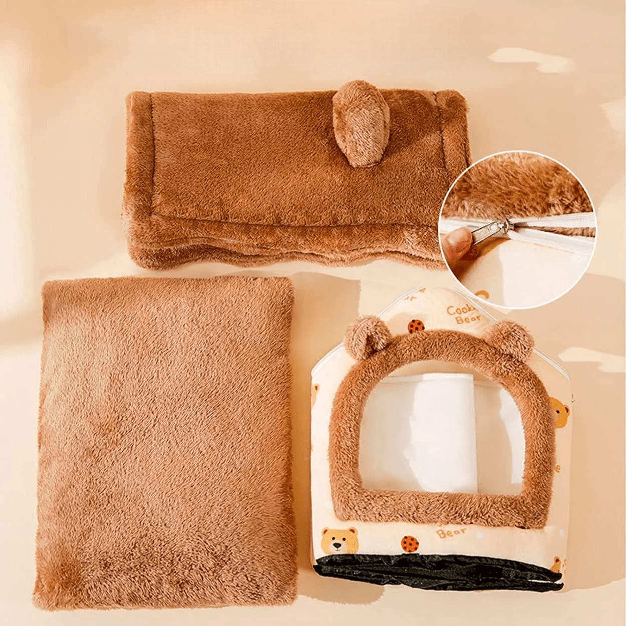 Niche Chien - ComfortableDogHouse™ - Marron Ours - Dogscie
