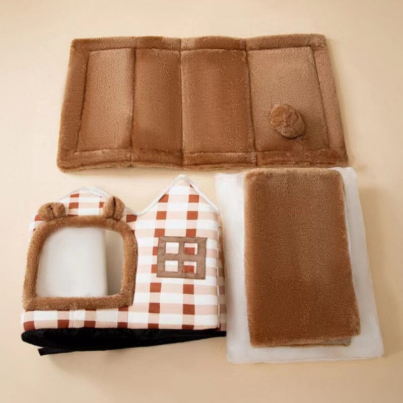 Niche Chien - ComfortableDogHouse™ - Marron Toiture Double - Dogscie