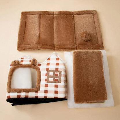 Niche Chien - ComfortableDogHouse™ - Marron Toiture Double - Dogscie