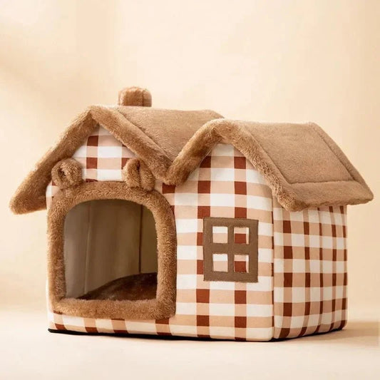 Niche Chien - ComfortableDogHouse™ - Marron Toiture Double - Dogscie