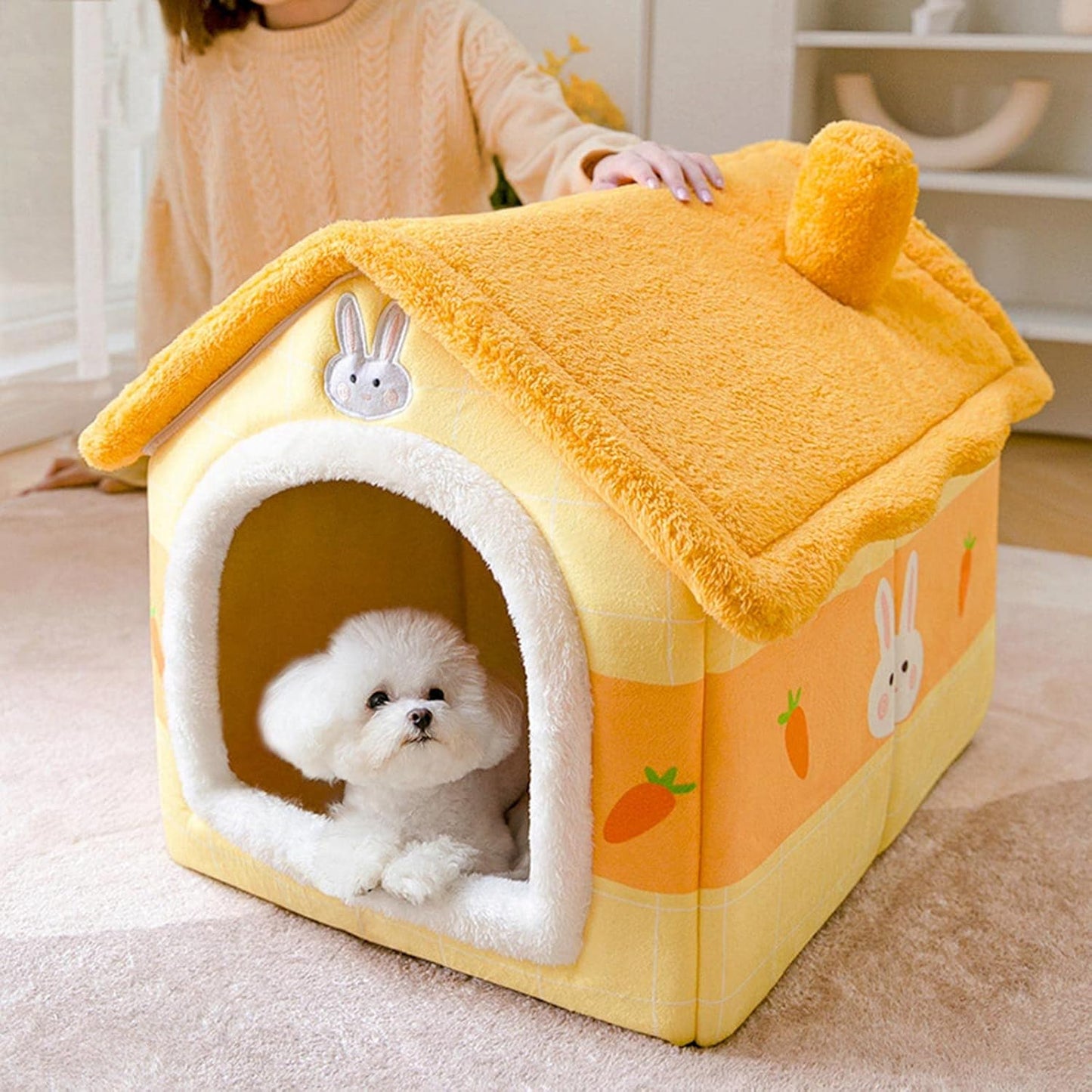 Niche Chien - ComfortableDogHouse™ - Orange Carotte - Dogscie