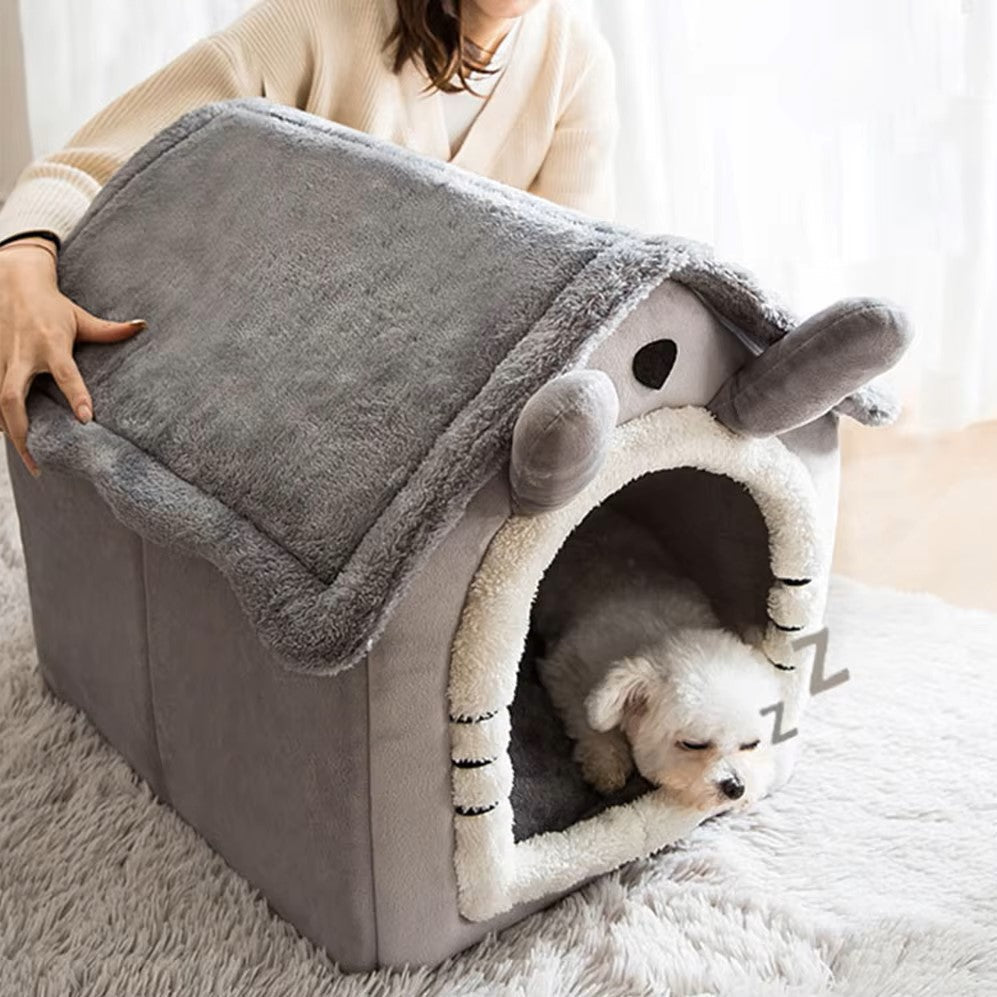 Niche Chien - ComfortableDogHouse™ - Toit simple gris - Dogscie