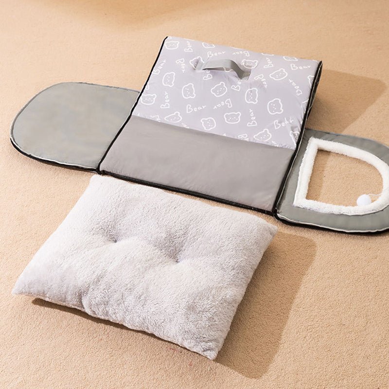 Niche pour Chien interieur gris avant montage 