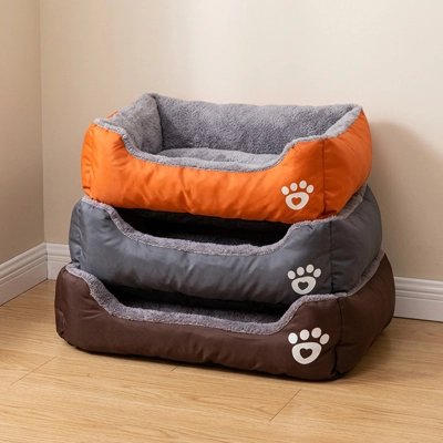 Panier Chien orange gris et marron